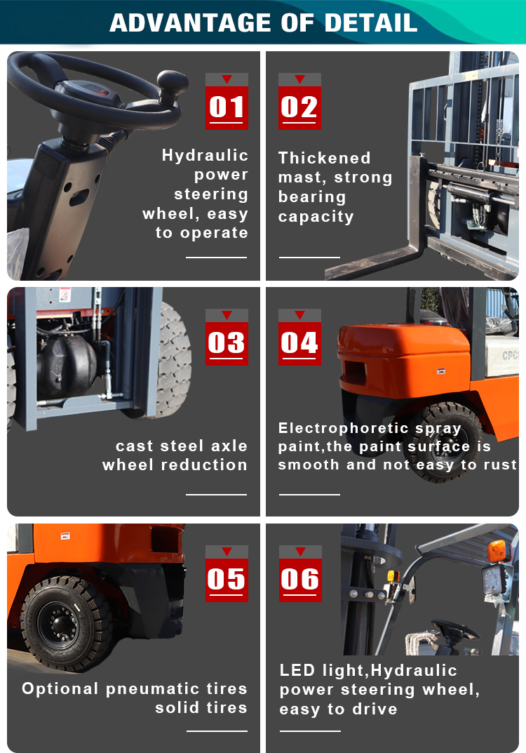 product free shipping farm diesel forklifts off road telescopic warehouse forklift new hydraulic all terrain diesel forklift for sale-4