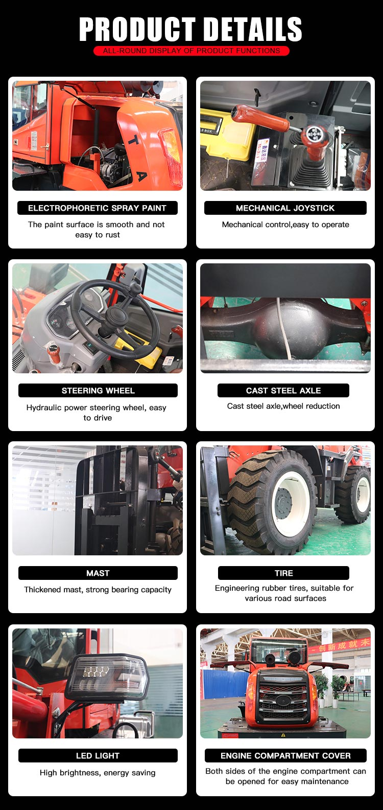 product 3t 4t 5 ton off road forklift 4x4 4wd all rough terrain forklift with enclosed cabin-2