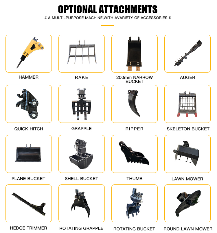 Ce Epa Engine Farm Garden Cabin Multifunctional 1.5T 2T 2.5T 3T 3.5T 360 Mini Digger Small Escavatorr Excavator details