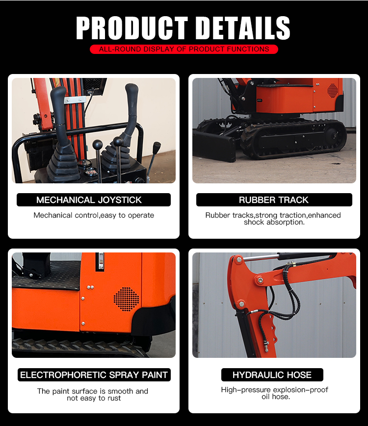 Excavator Manufacturer Direct Sales 1 Ton 1.5 Ton 2 Ton Excavator Price List With Chassis Telescopic Function With Hammer manufacture