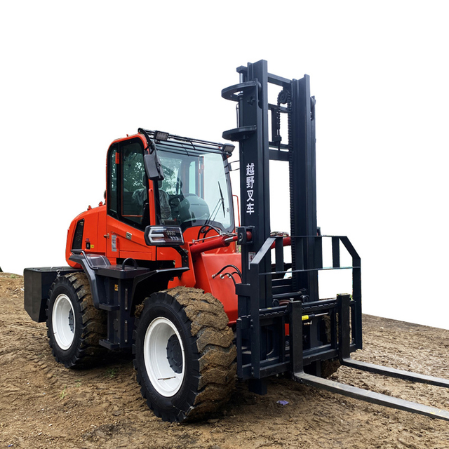 MINGYANG 3ton 5 Ton Rough Terrain Forklfits Lifting Equipment 4X4 Wheel Drive Rough Terrain Diesel Forklift With Cab