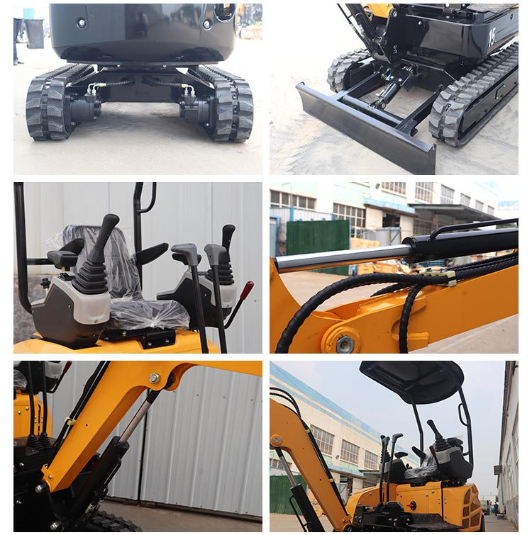 Free Shipping EPA/EURO 5 Chinese Mini Excavator 0.8ton 2ton 1ton 1.7 Ton Excavator Cabin Mini Digger for Sale manufacture