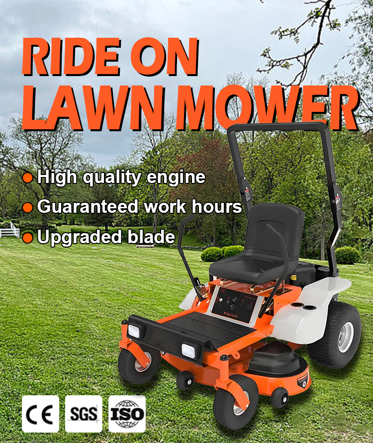 product hot selling riding lawn mower tractor with gasoline for grass cutting 25hp 48 50 62 inch ride on zero turn lawn mower-1