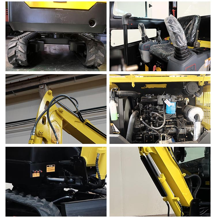 Free Shipping EPA/EURO 5 Chinese Mini Excavator 0.8ton 2ton 1ton 1.7 Ton Excavator Cabin Mini Digger for Sale details