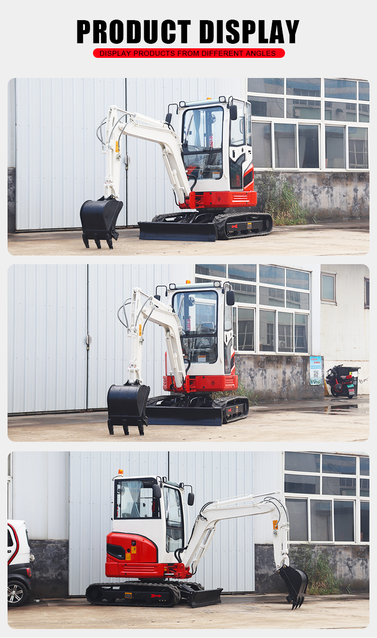 Хидравличен верижен багер 3 тона Ce Epa Euro 5 мини багер верижен багер 3 тона малки багери за продажба подробности