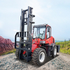 การออกแบบใหม่รถยกดีเซลแบบออฟโรด 5t 4wd ขับเคลื่อนสี่ล้อทั้งหมด 3 ตัน 3.5 ตัน 4x4 รถยกสำหรับพื้นที่ขรุขระด้านหลัง