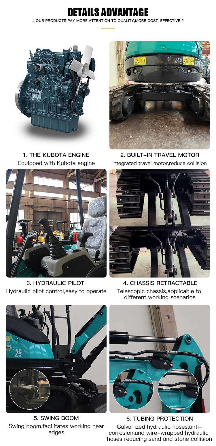 Mini Excavators 1.6 Ton 1.8 Ton 2Ton Digger Cab EPA EURO 5 Standard Digger Mini Excavator Prices With Boom Swing manufacture