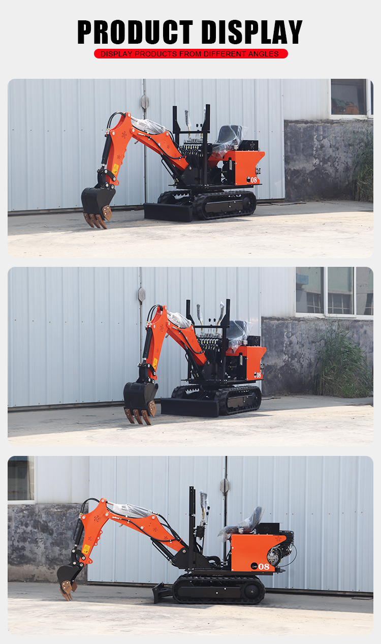 Chinese Backhoe Excavator 0.8t Smallest Minidigger Household 08 Ton Micro Mini Crawler Excavator With Attachments factory
