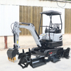 EPA/EURO 5 Chinese Mini Excavator 0.8ton 2ton 1ton 1.7 Ton Excavator Cabin Mini Digger For Sale