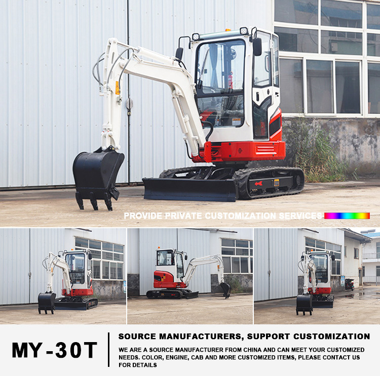Free Shipping Multi EPA Engine 1 Ton Mini Excavator Machine Farm Digger Chinese 3 Ton China Excavator supplier